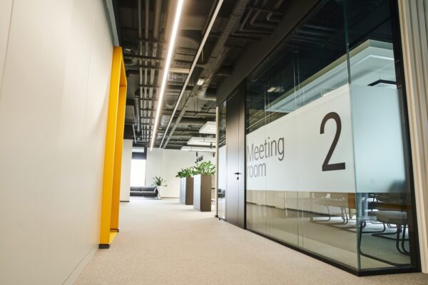 led-verlichting van hanbank kantoren